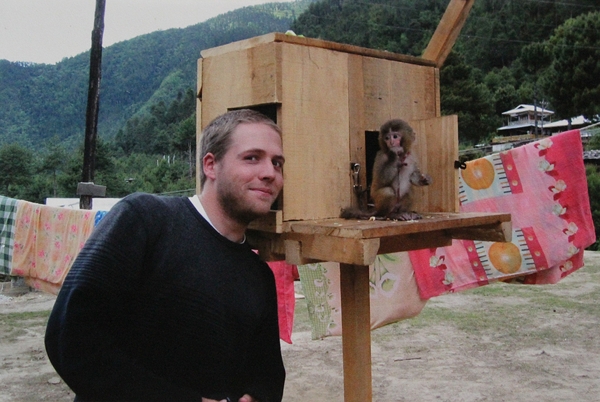 With a monkey, July ’04
